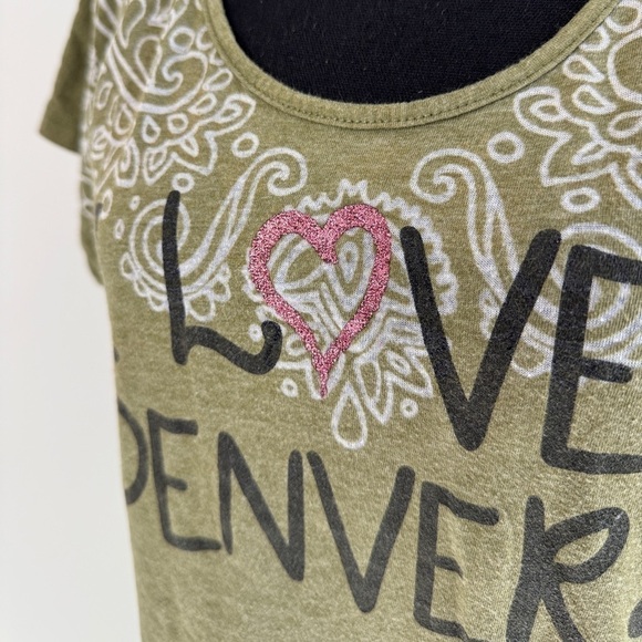 Prana I Love Denver Green Short Sleeve Shirt (L) - Picture 3 of 7